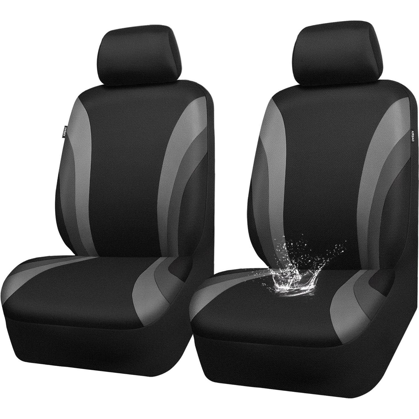 Fundas de Asiento de Coche CAR PASS EVA Impermeables - Negro y Gris
