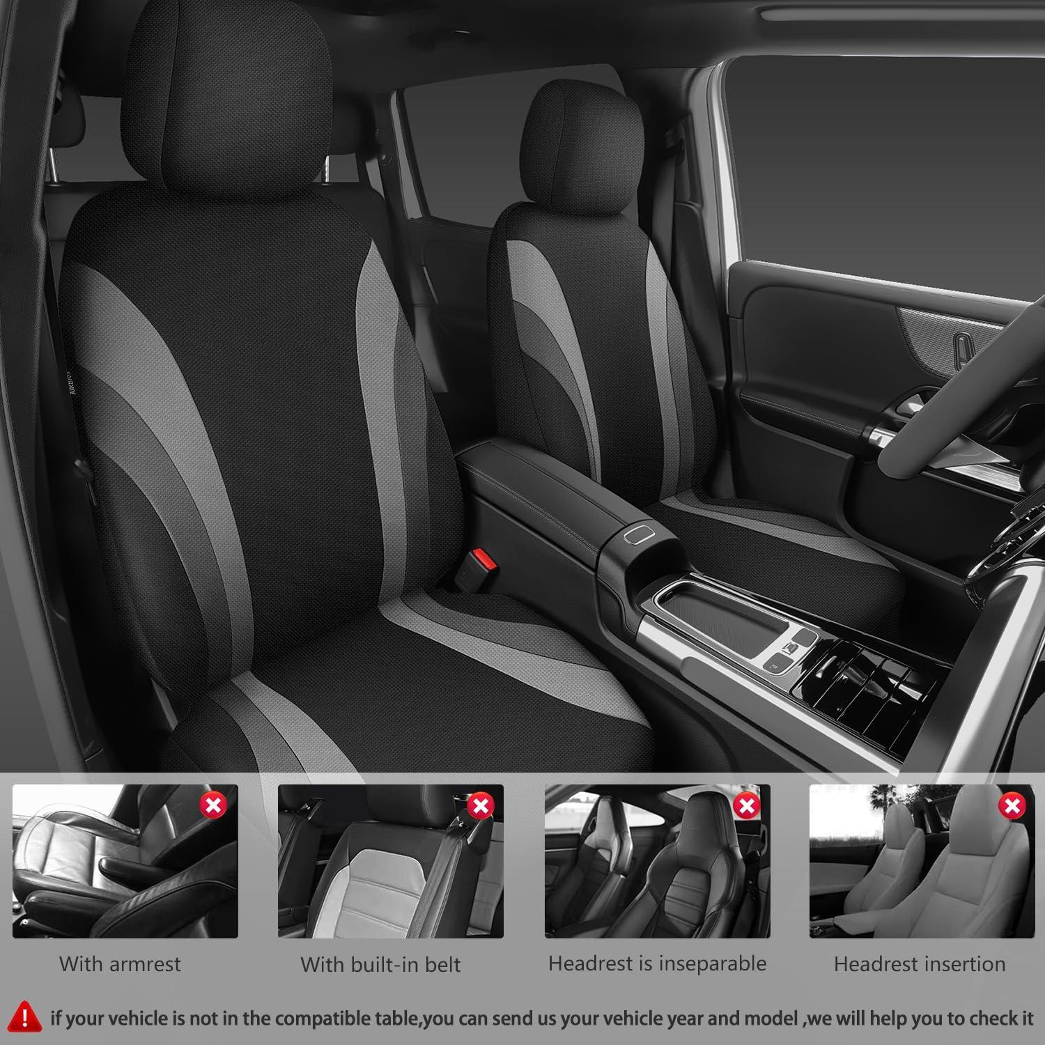 Fundas de Asiento de Coche CAR PASS EVA Impermeables - Negro y Gris