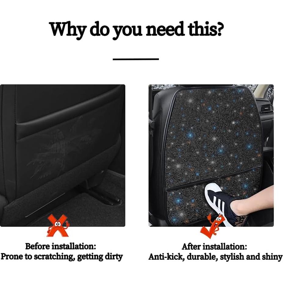 Mats de Protección para Asientos de Coche Pirador 2 Pcs con Brillantes