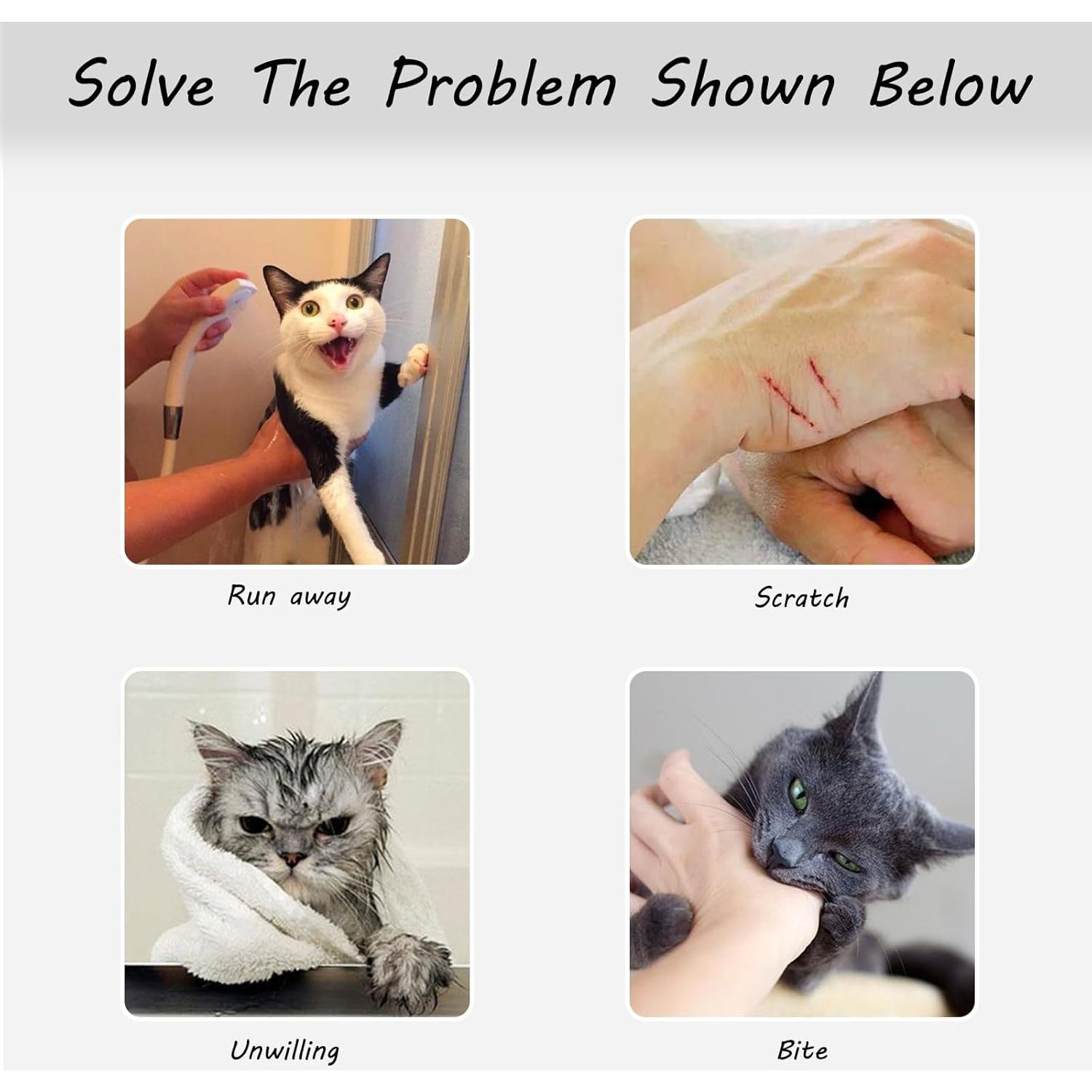 Bolsa de Baño para Gatos KlerRoem Ajustable 55.88x30.48cm