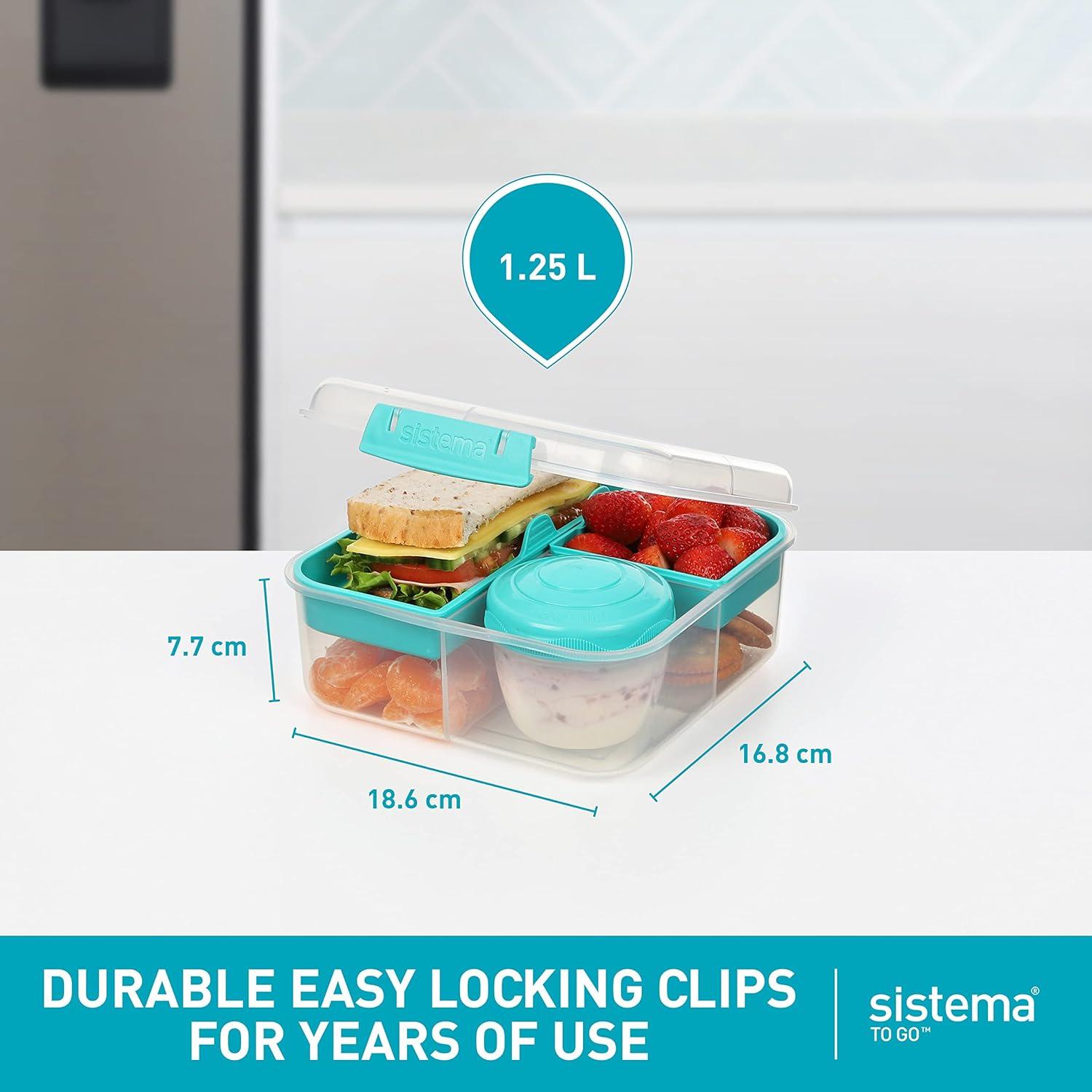 Contenedor Bento Cube Sistema 1.25L Multi-Compartimento BPA Free