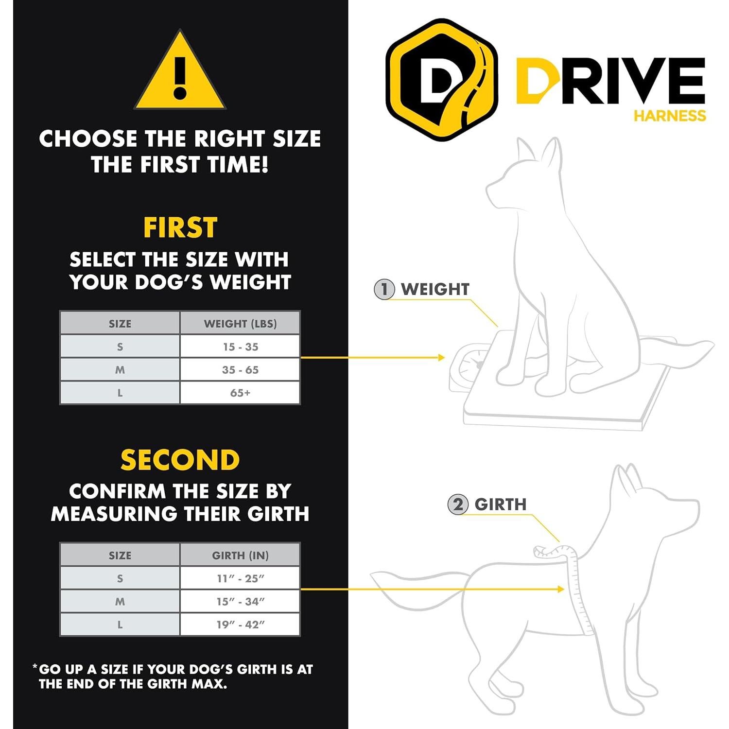 Arnés de perro EzyDog Drive Mediano - Seguridad en auto