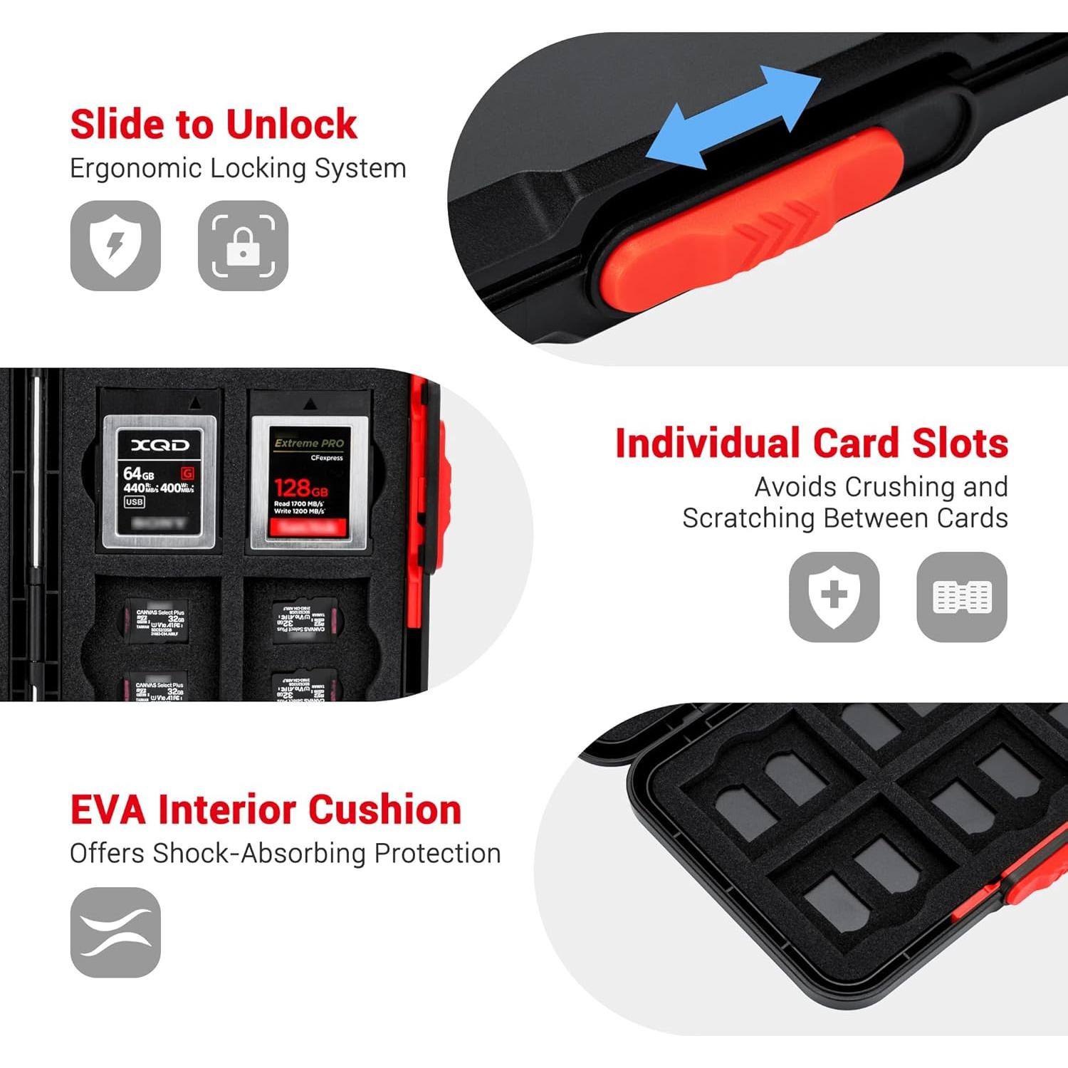 Estuche para Tarjetas XQD y MicroSD Jinjiacheng 36 Ranuras