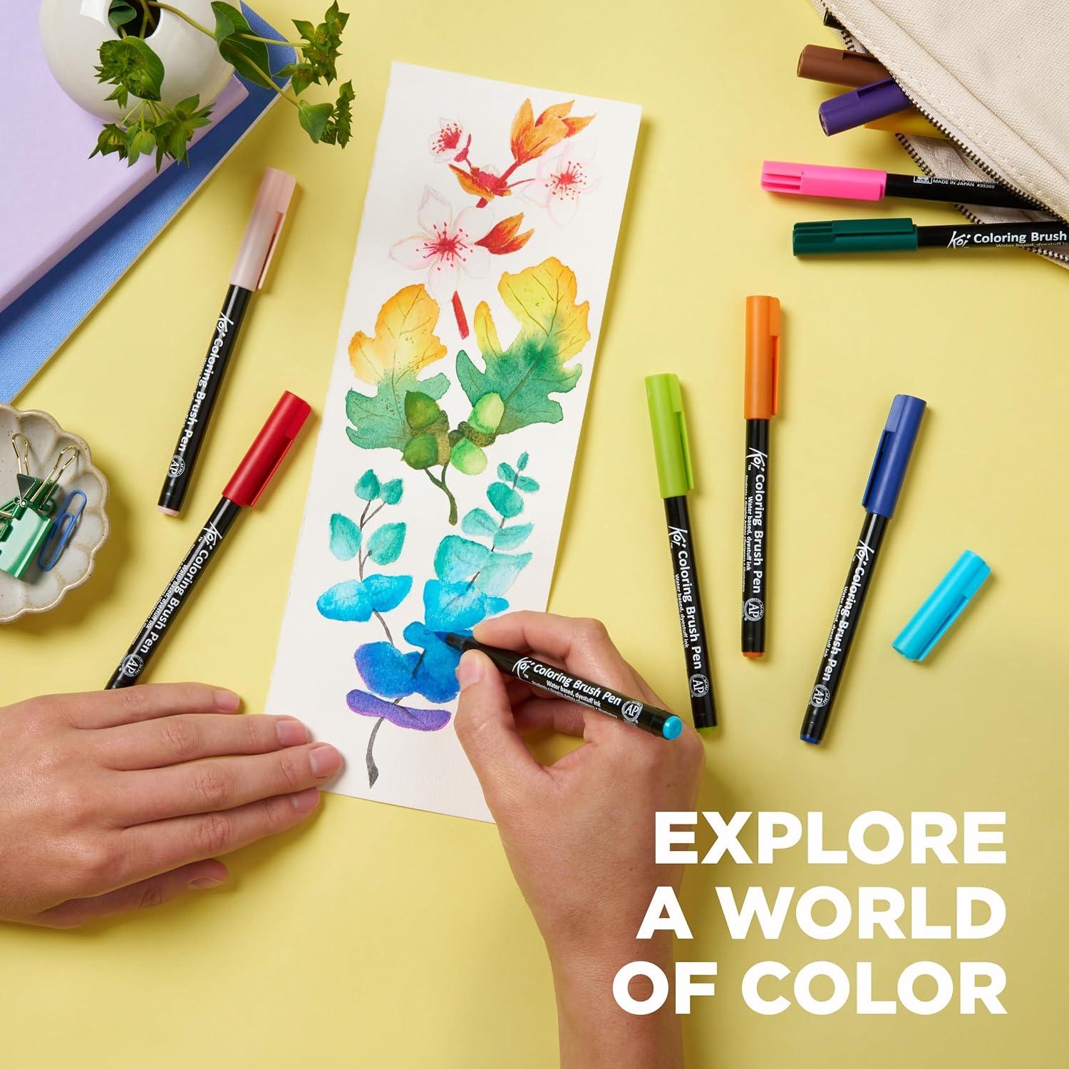 Marcadores de Acuarela SAKURA Koi - Set de 6 Tonos Grises