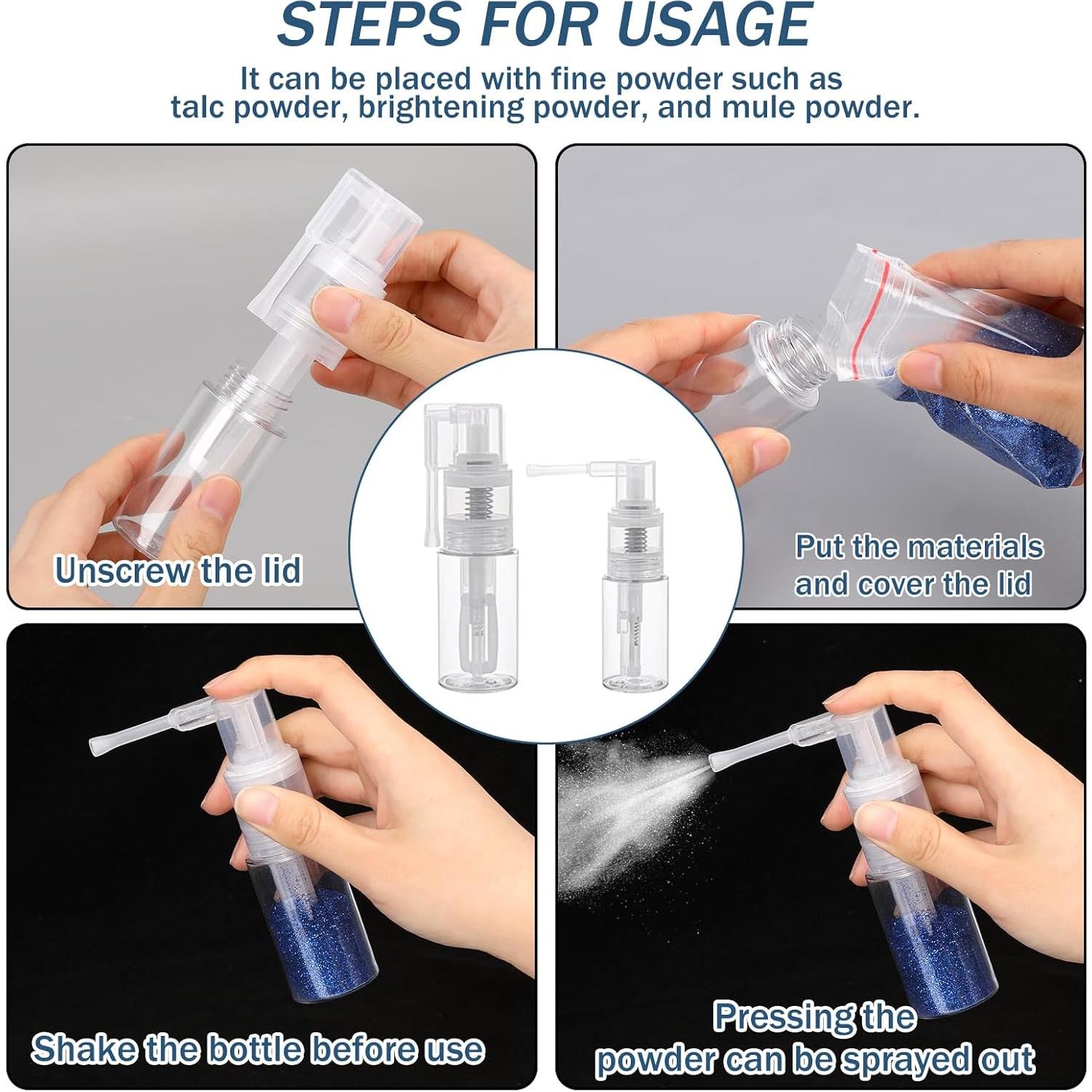 Botellas de Spray de Purpurina KALIONE 35ml y 14ml Reutilizables