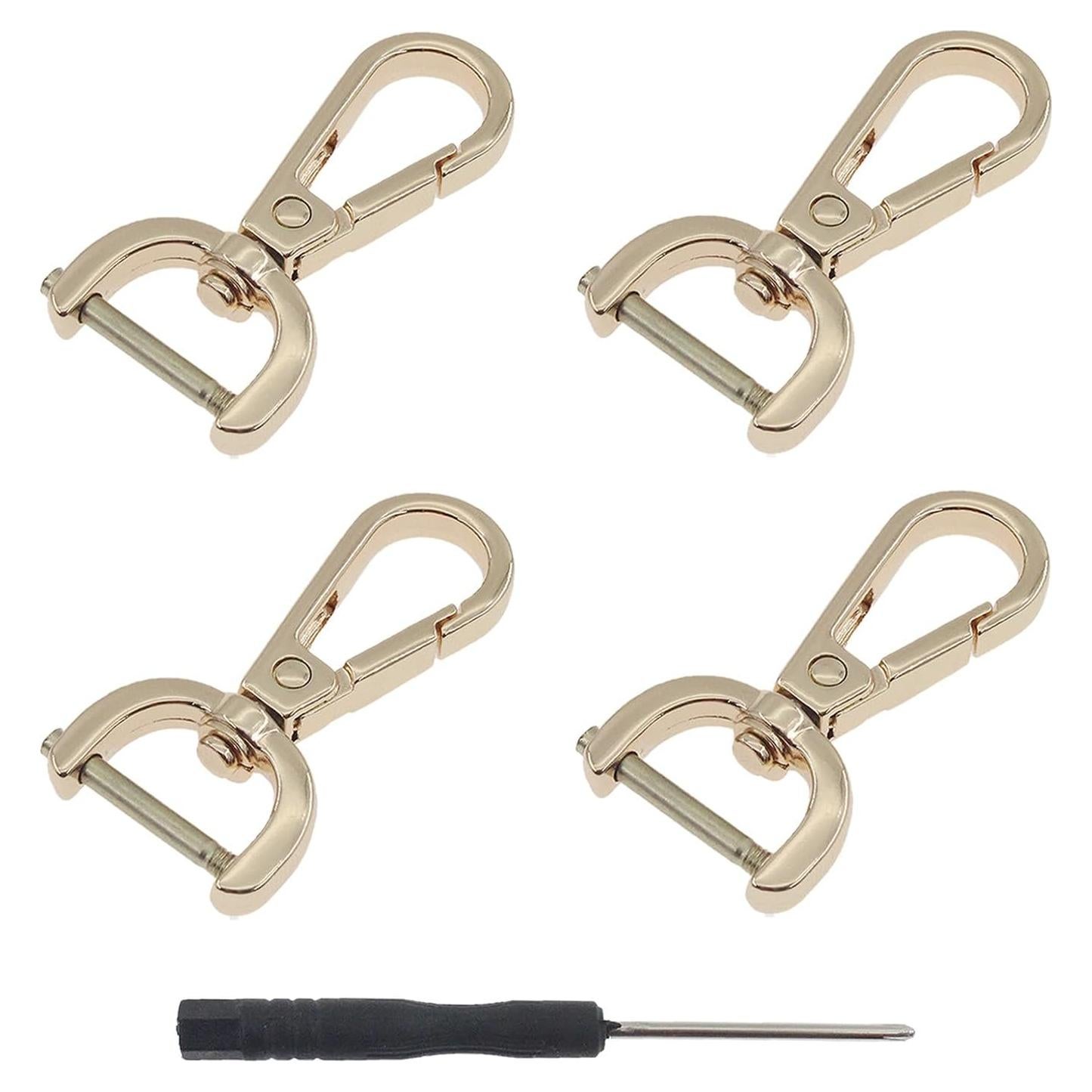 4 Ganchos de Cierre Giratorios SAFYY 1.5 cm Oro para DIY