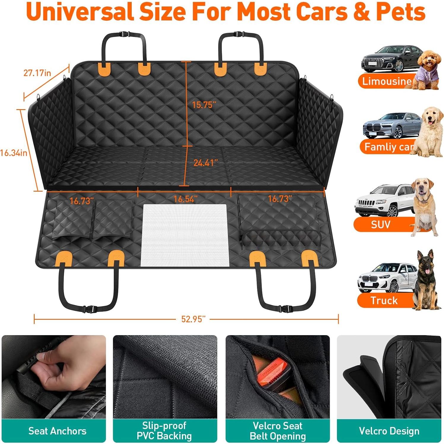 Funda de Asiento Trasero para Perros HikeSeptPals Hike001 Impermeable