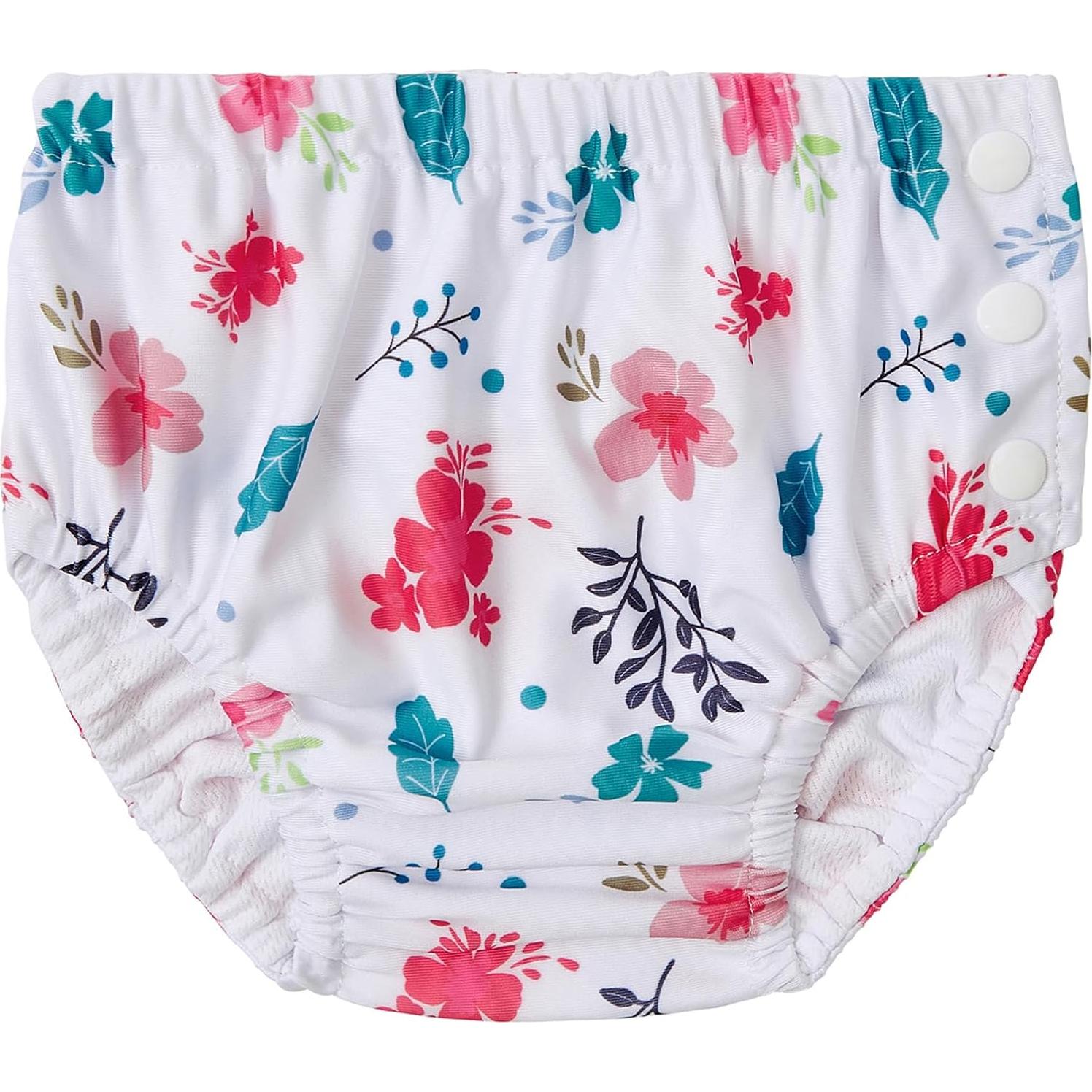 Pañales de Natación Reutilizables Durio 2Pcs 2T-3T Flores