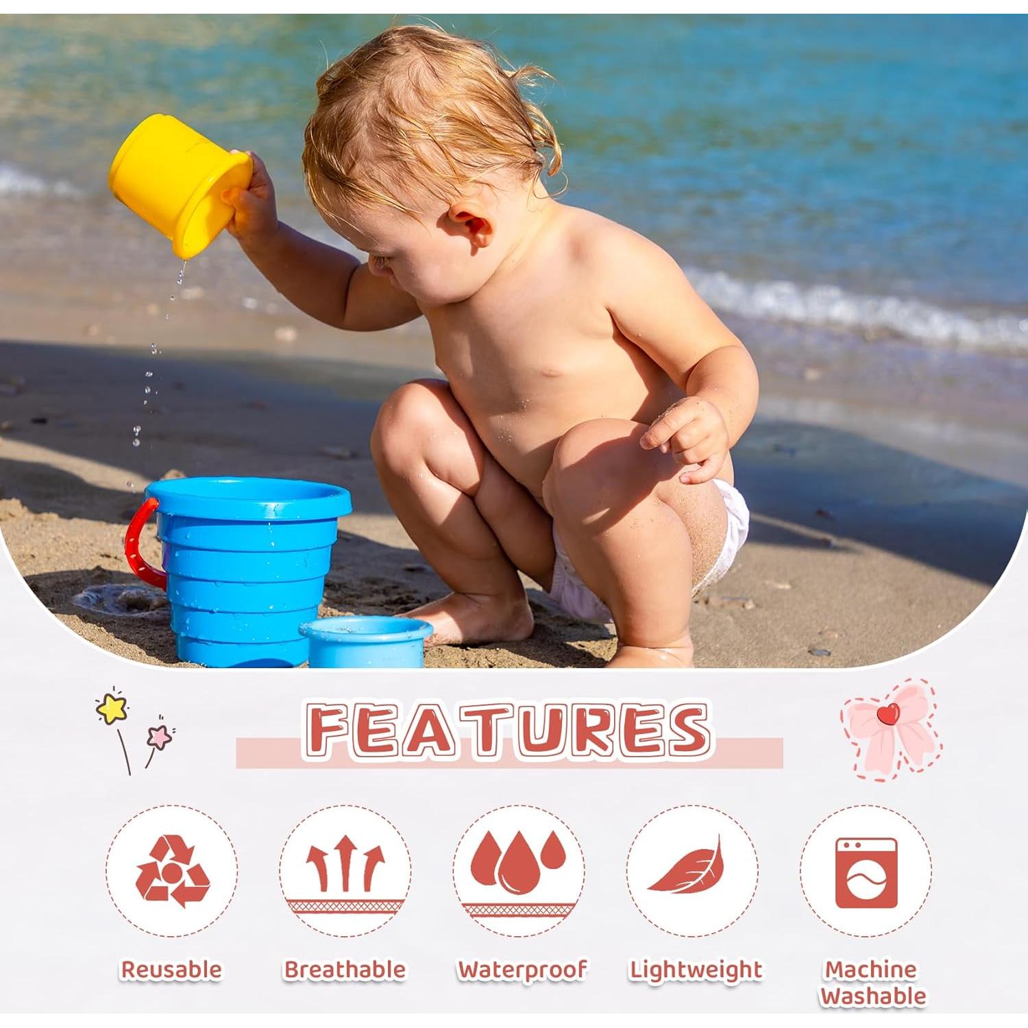 Pañales de Natación Reutilizables Durio 2Pcs 2T-3T Flores