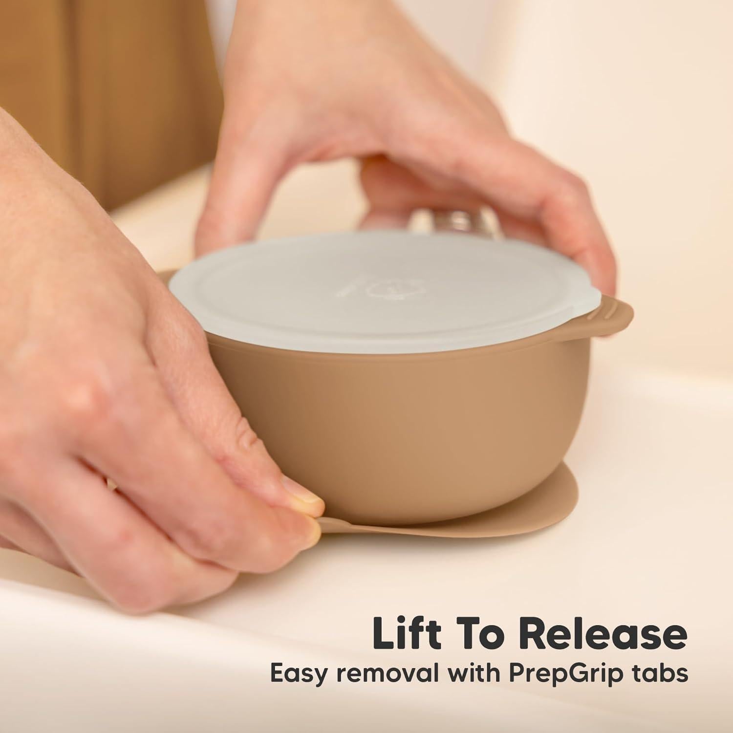 Cuencos de Silicona para Bebés KeaBabies 2-Pack con Tapas