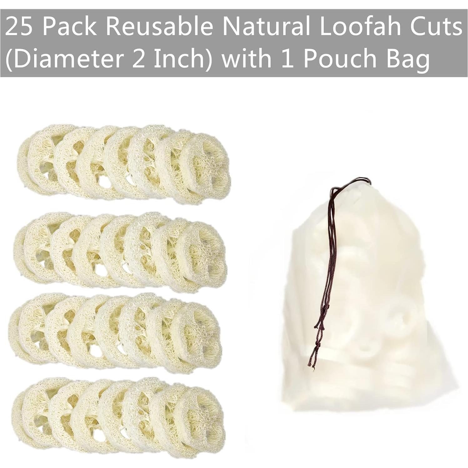 25 Rodajas de Lufa Natural 5cm para Jabón y Exfoliación