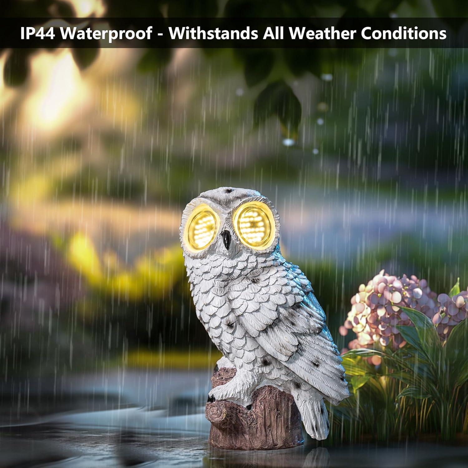 Estatua de Jardín Búho Solar Elfengarden con Luces LED 24.1 cm
