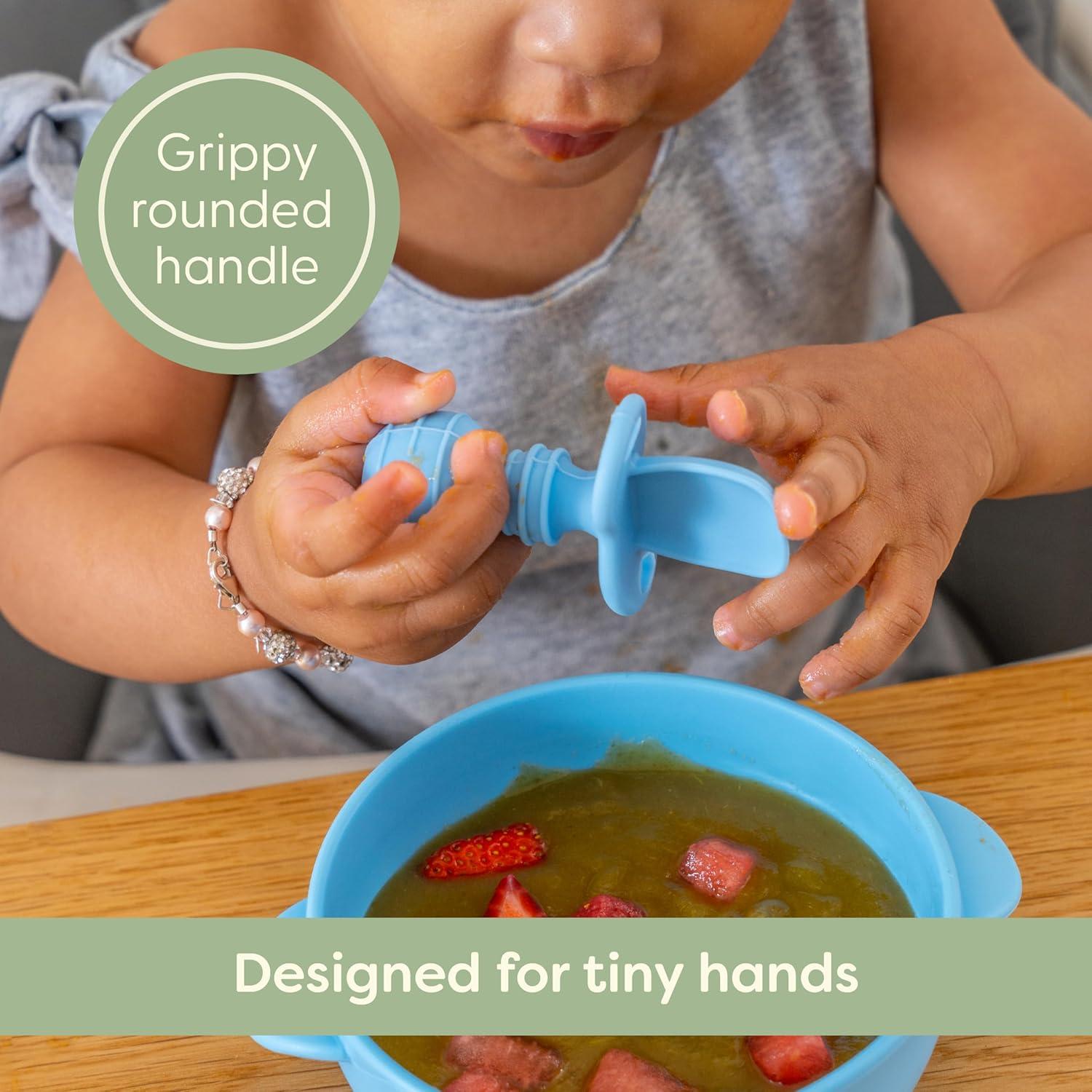 Cucharas de Silicona para Bebés UpwardBaby 3 Piezas - Libre de BPA