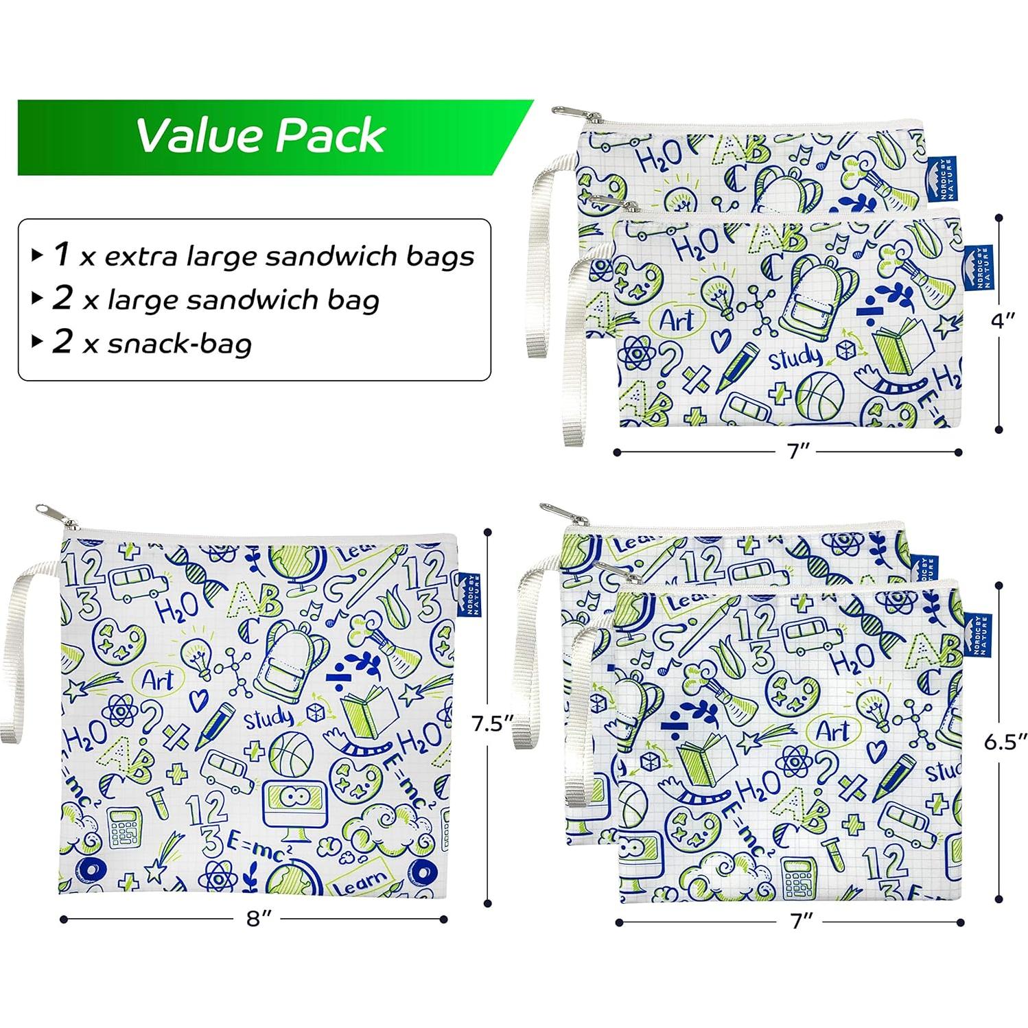 Bolsa Reutilizable para Sándwich Nordic By Nature - 5 Piezas