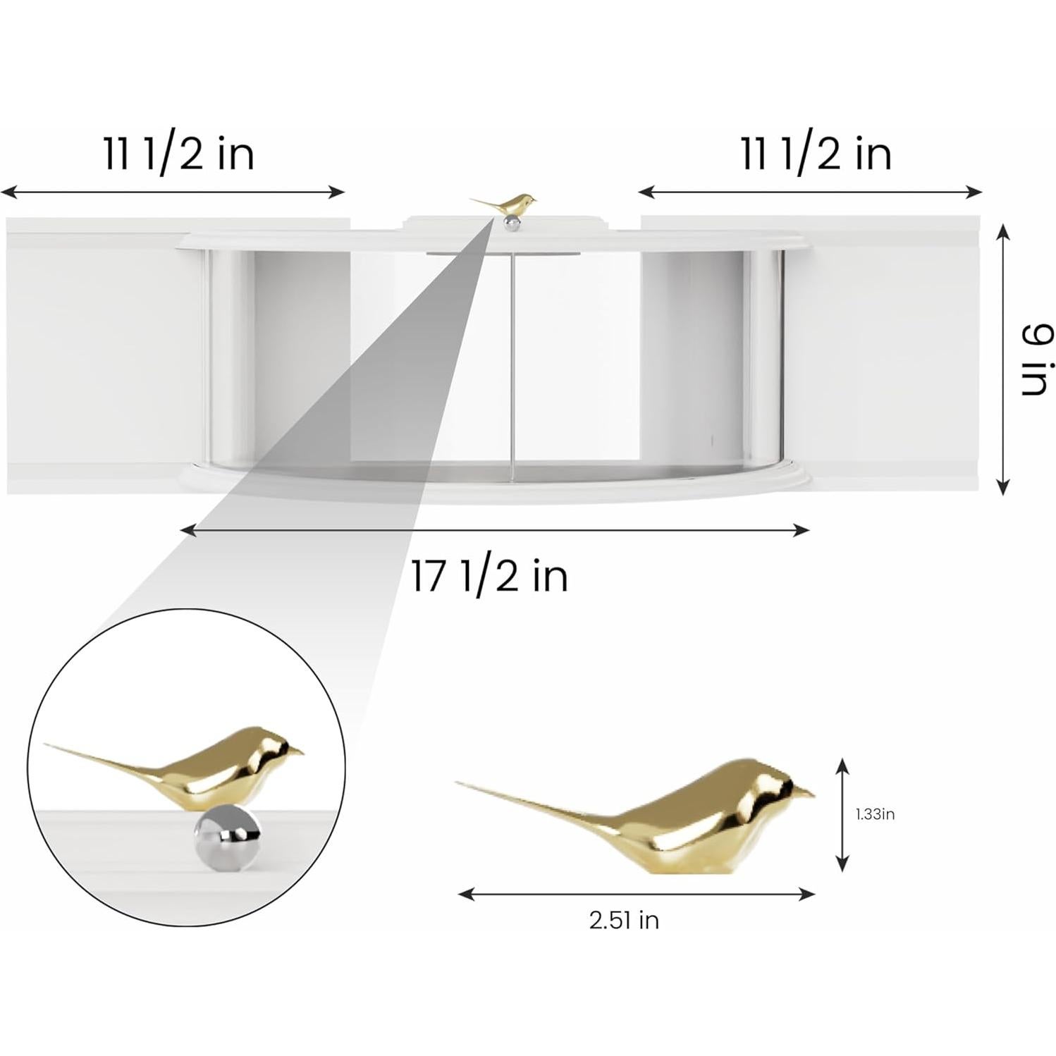 Comedero para Aves de Ventana Amaprime 180° PVC Blanco