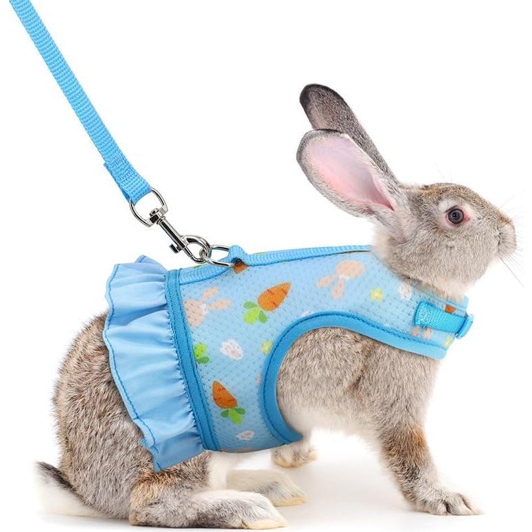 Arnés y Correa Ajustable para Conejos Noppiku - Malla Transpirable