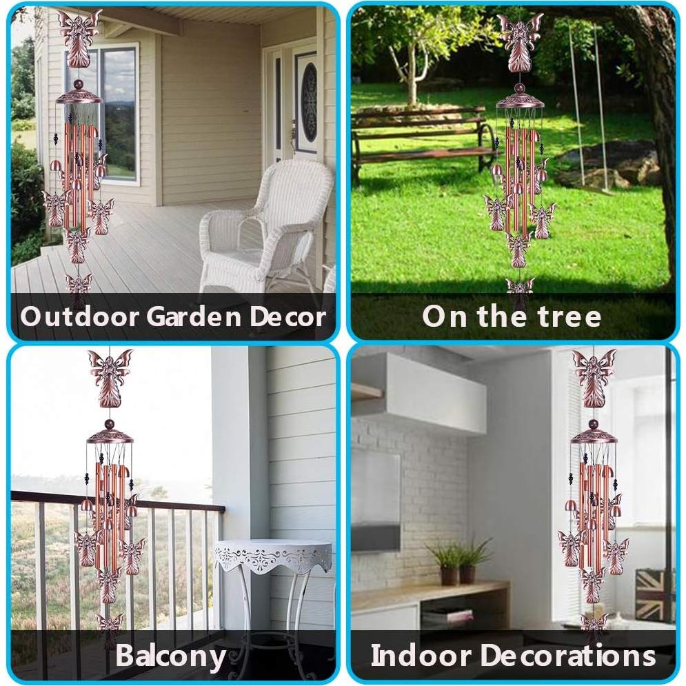 Campanas de Viento de Ángel xxschy 91.44 cm Decoración Jardín