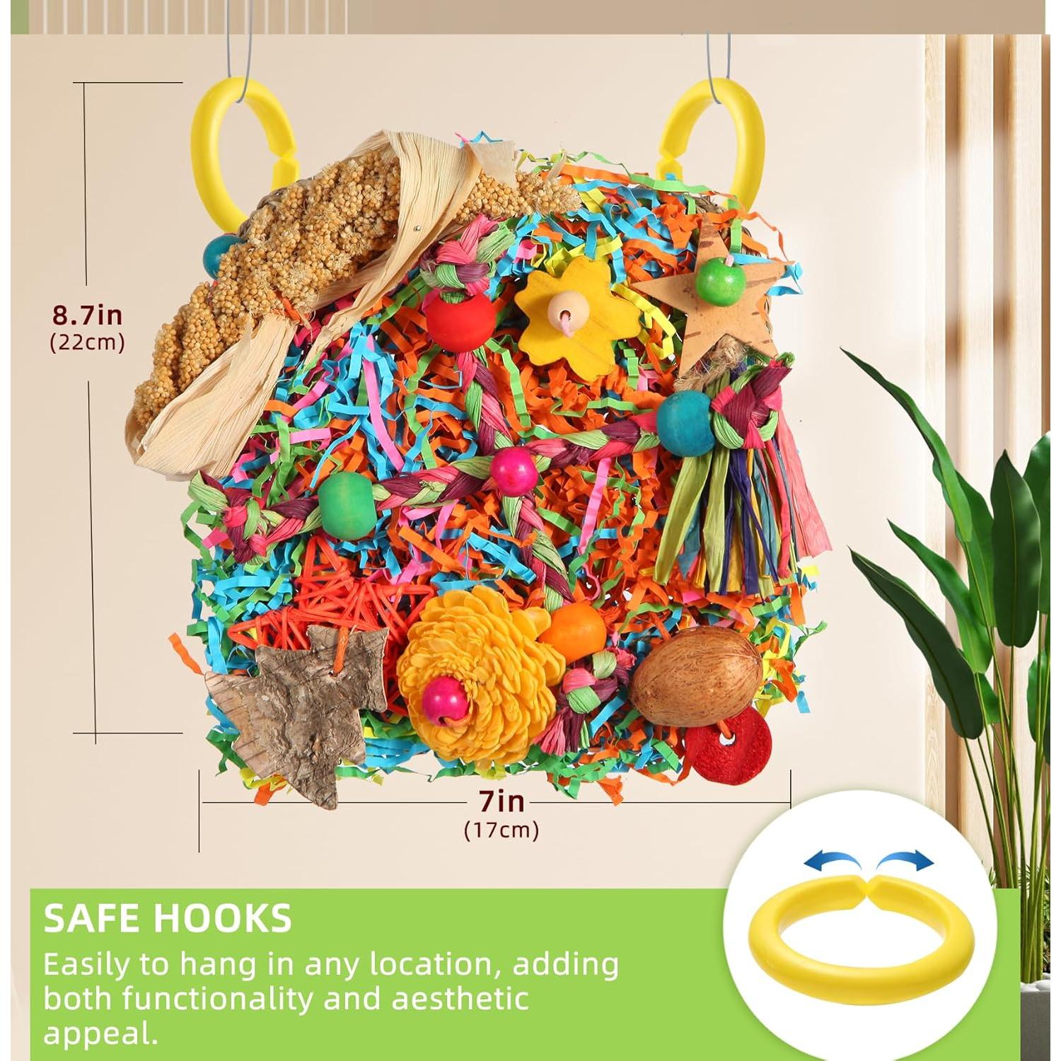 Juguete para Aves YIXUND Alfombra de Hierba Estrella Brillante