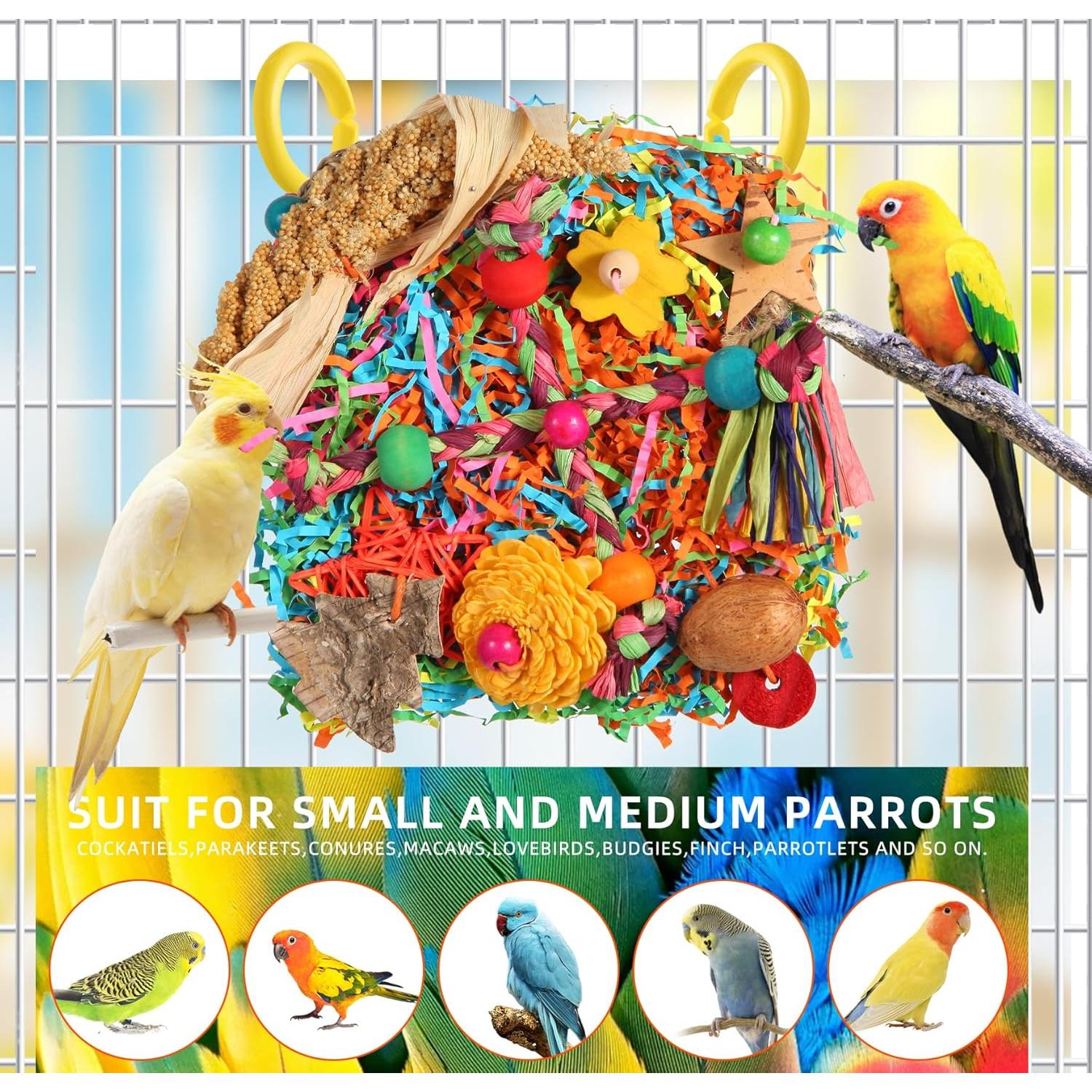 Juguete para Aves YIXUND Alfombra de Hierba Estrella Brillante