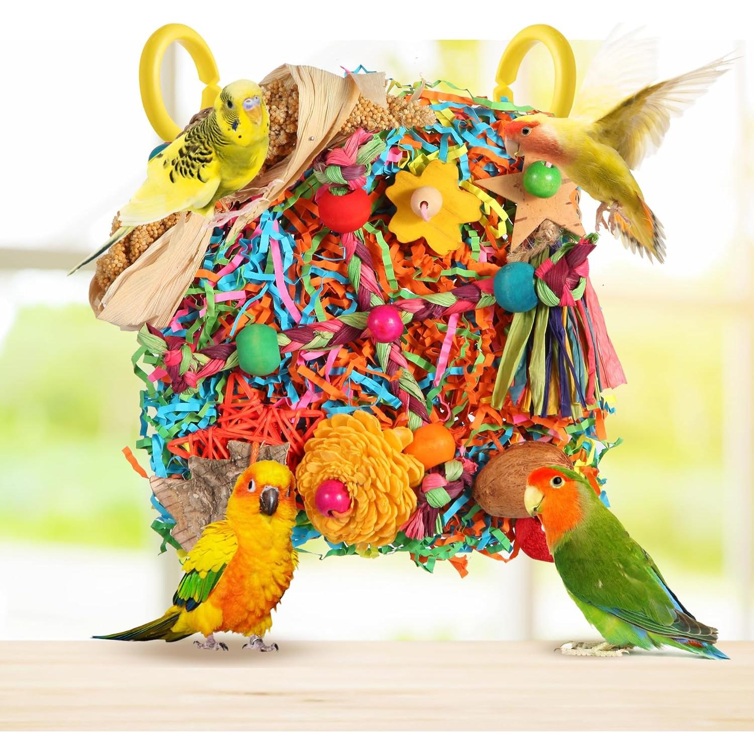 Juguete para Aves YIXUND Alfombra de Hierba Estrella Brillante