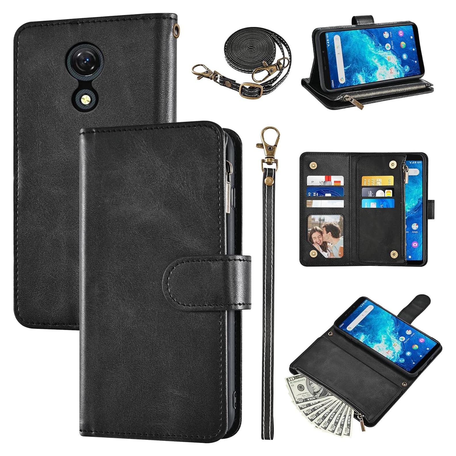 Funda de billetera Furiet para Cricket Icon 2 y AT&T Fusion Z