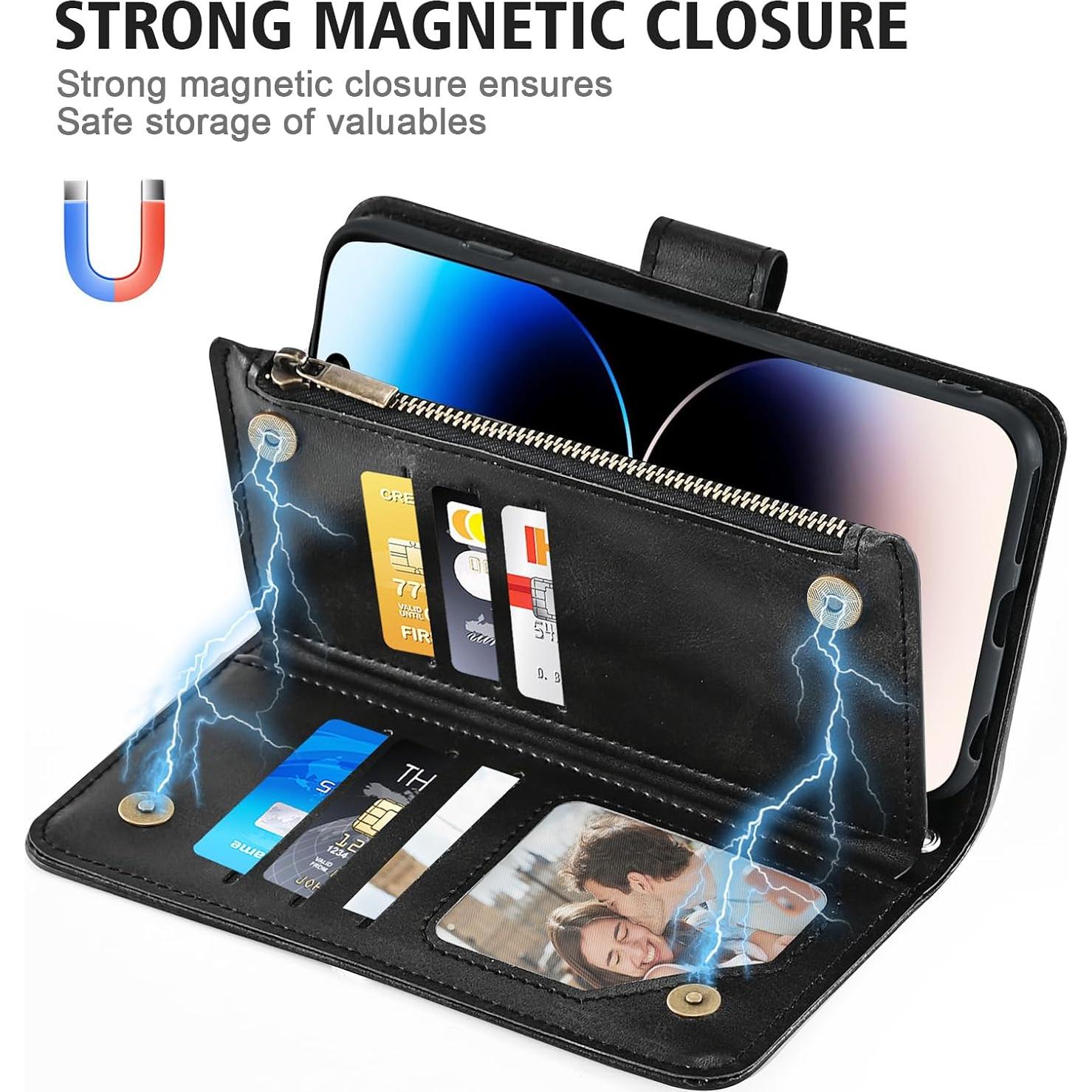 Funda de billetera Furiet para Cricket Icon 2 y AT&T Fusion Z