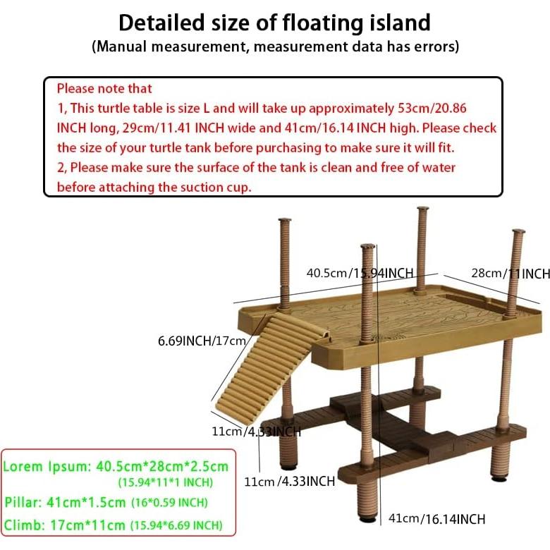 Plataforma Flotante para Tortugas ATB-GIFT Tamaño L 40.5x28x41cm