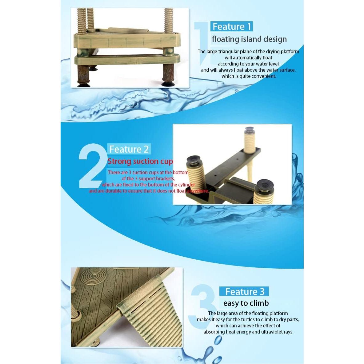 Plataforma Flotante para Tortugas ATB-GIFT Tamaño L 40.5x28x41cm