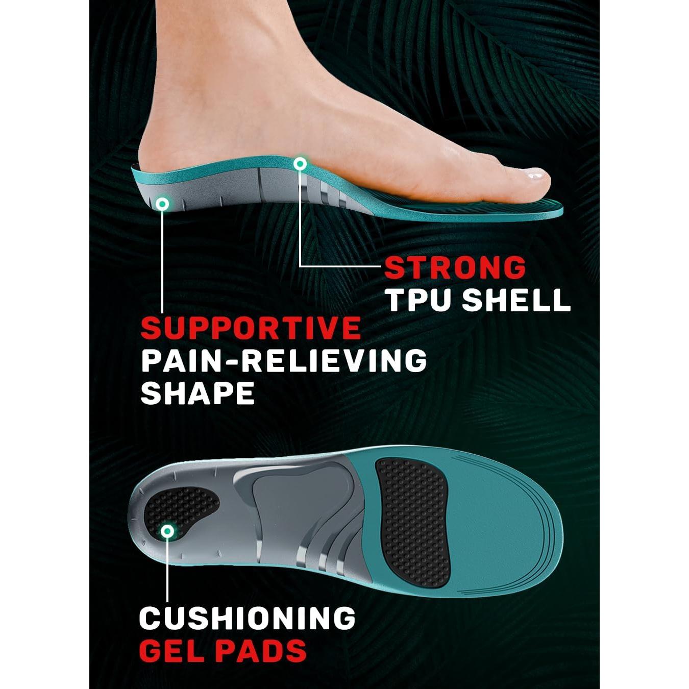 Plantillas Ortopédicas SUPINEVER para Fascitis Plantar - Soporte Alto - Verde XS