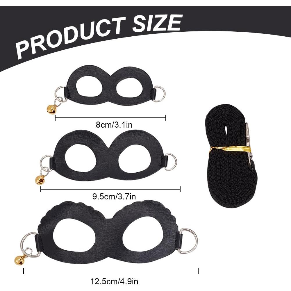 Arnés y Correa para Hámster DELORIGIN - Set 3 Tamaños Negro