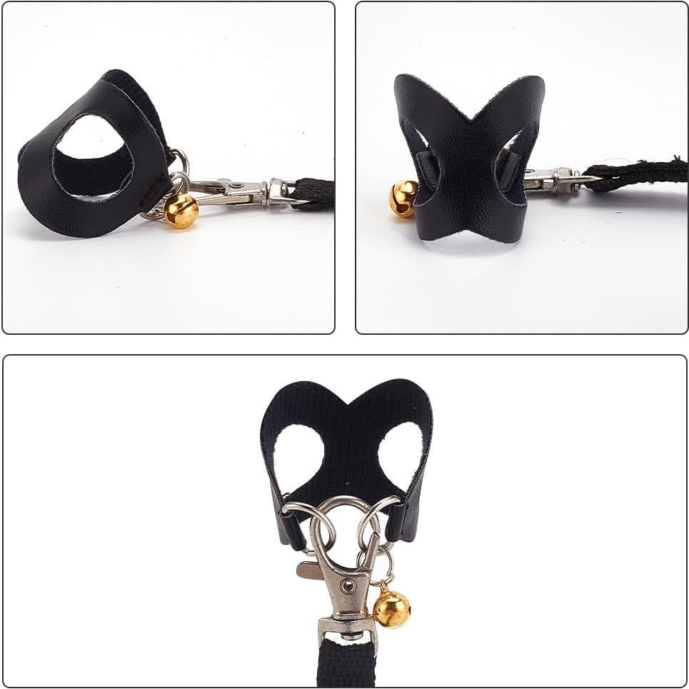 Arnés y Correa para Hámster DELORIGIN - Set 3 Tamaños Negro