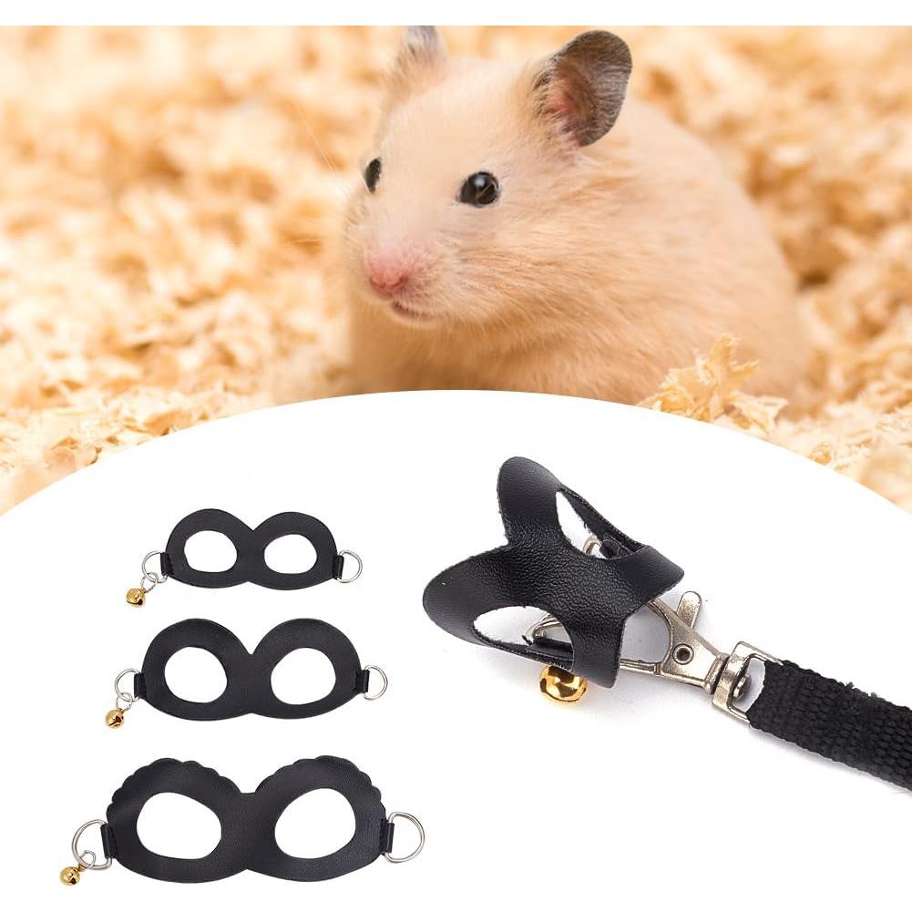 Arnés y Correa para Hámster DELORIGIN - Set 3 Tamaños Negro