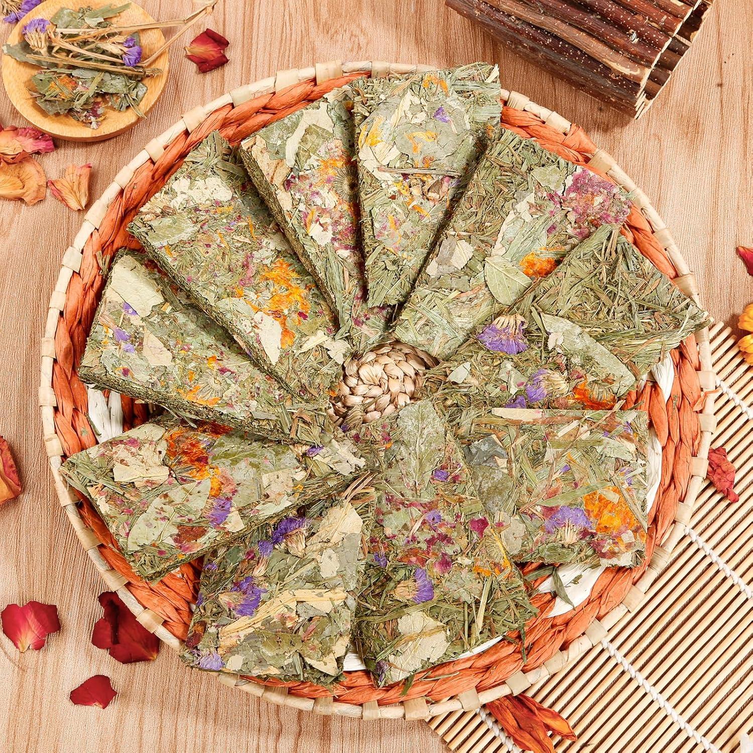 Galletas Naturales para Conejos Abizoo - 10 Piezas de Heno Timothy