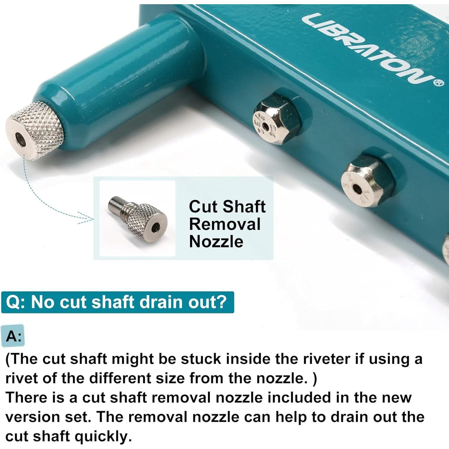 Pistola de Remaches Libraton 919002 con 110 Piezas y 4 Cabezas