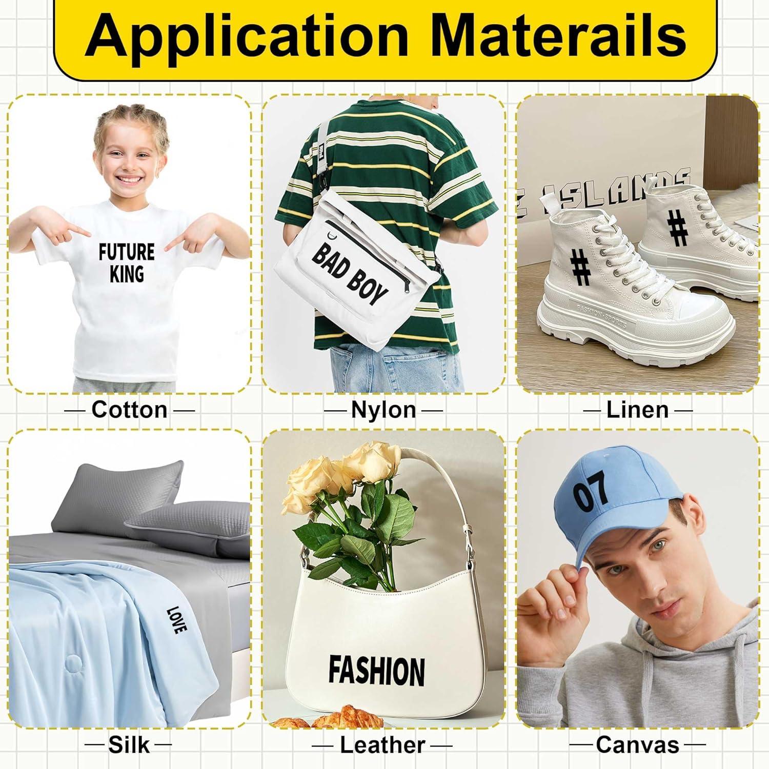 Juego de Letras y Números Termoadhesivos Metsyth 306 Pcs Negro