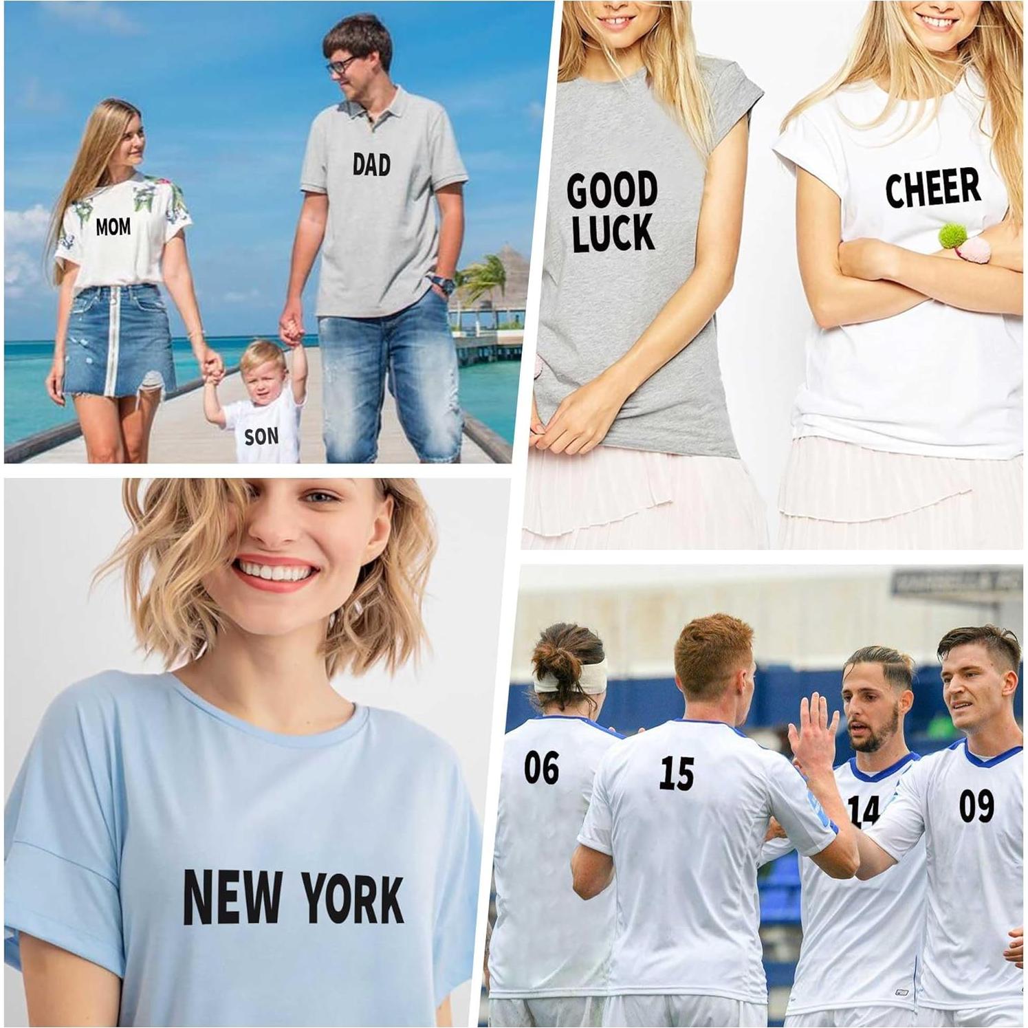 Juego de Letras y Números Termoadhesivos Metsyth 306 Pcs Negro