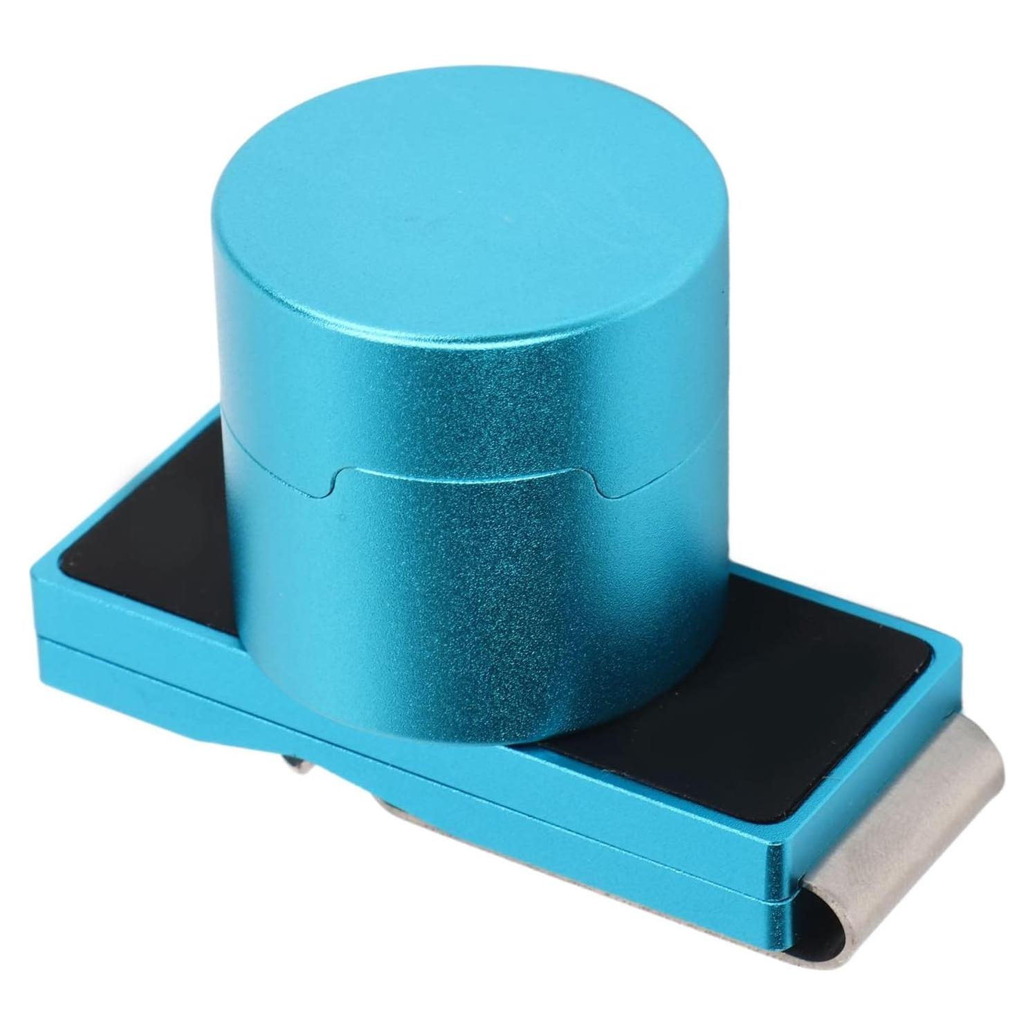 Soporte de Tiza de Billar Magnético Keenso, Aluminio Azul
