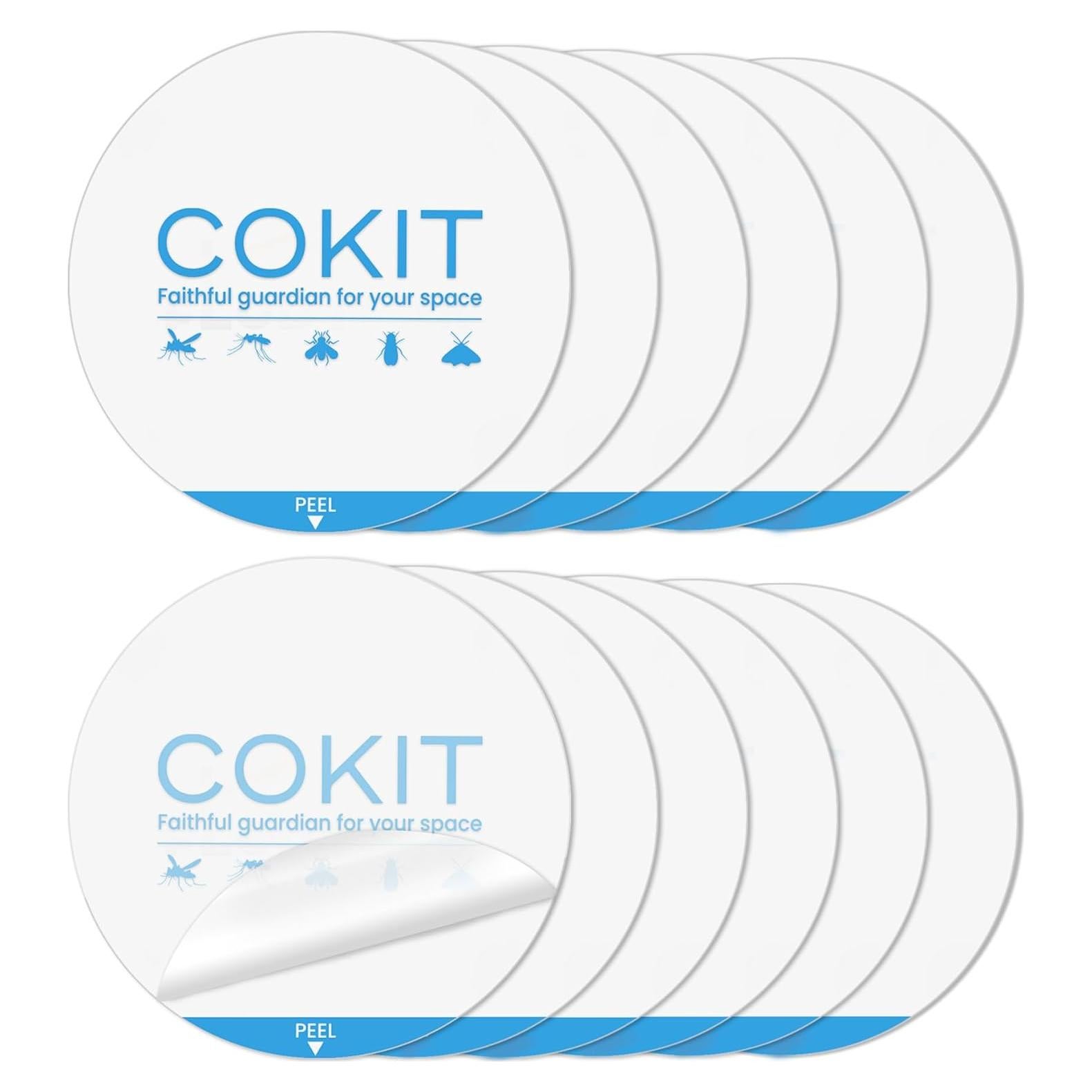 Paquete de 12 almohadillas adhesivas COKIT para trampas de insectos 10.16 cm