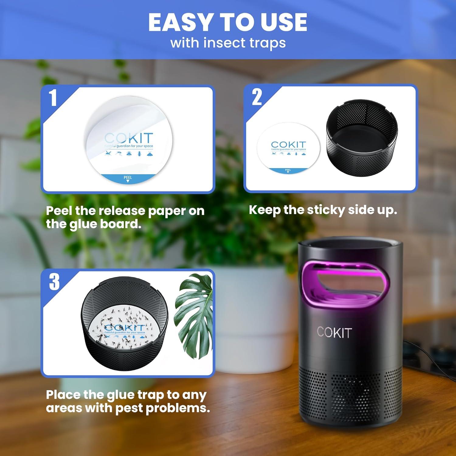 Paquete de 12 almohadillas adhesivas COKIT para trampas de insectos 10.16 cm