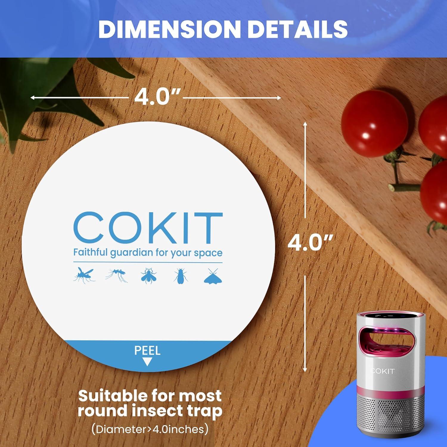 Paquete de 12 almohadillas adhesivas COKIT para trampas de insectos 10.16 cm