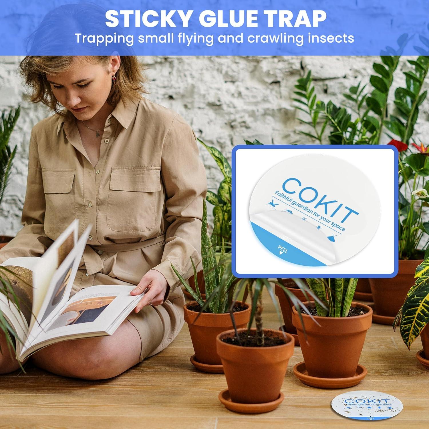Paquete de 12 almohadillas adhesivas COKIT para trampas de insectos 10.16 cm