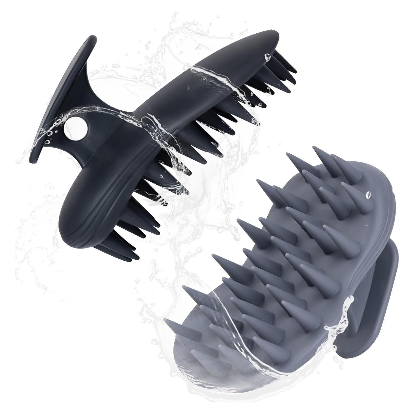 2 Cepillos de Champú Masajeador PHOVSUV Silicona 10cm