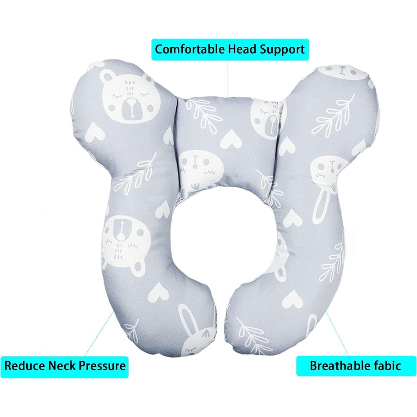 Almohada de Soporte para Cabeza Bebé Oso - Lavable