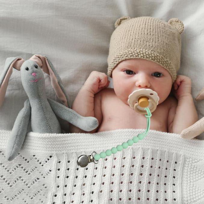 Clip de Chupete MORIBOX 4 Pack Silicona Grado Alimenticio