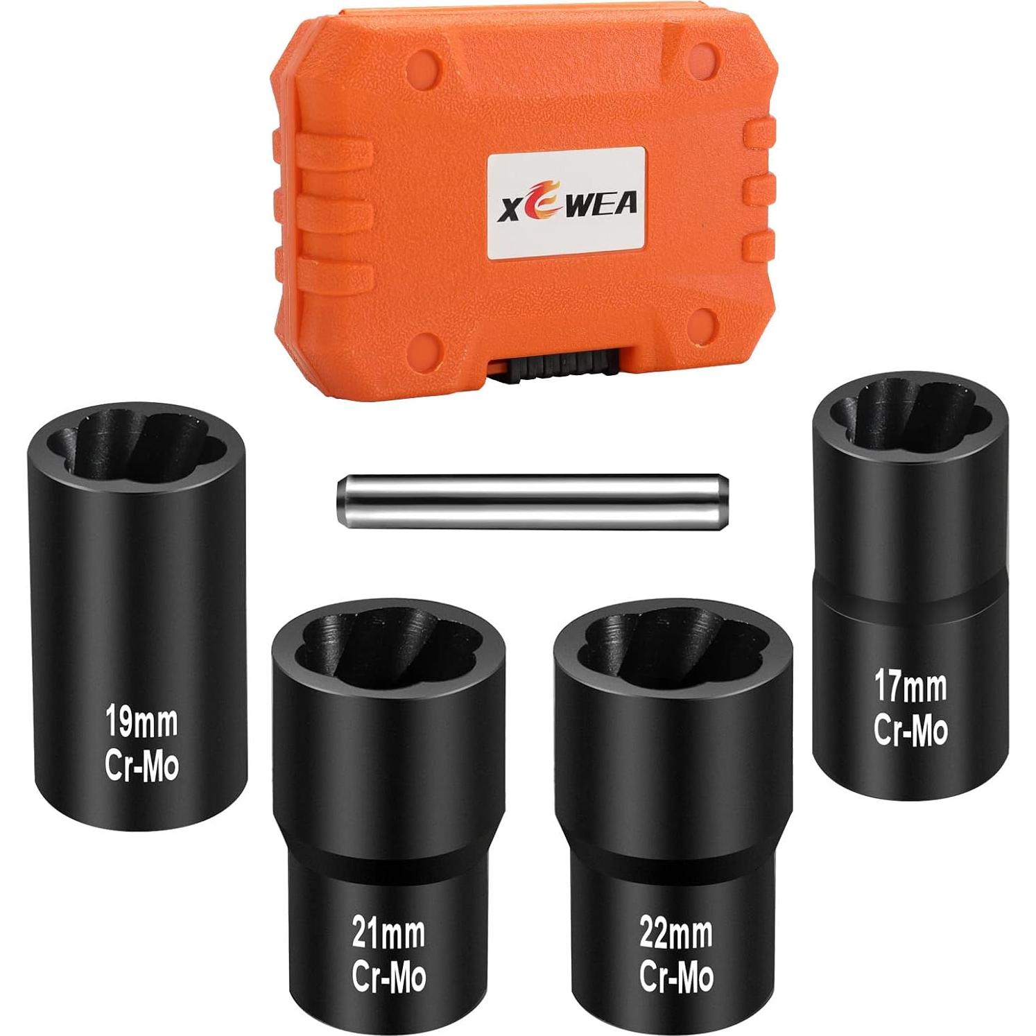 Juego de Extractores de Tuercas XEWEA 5PCS 1/2" Drive