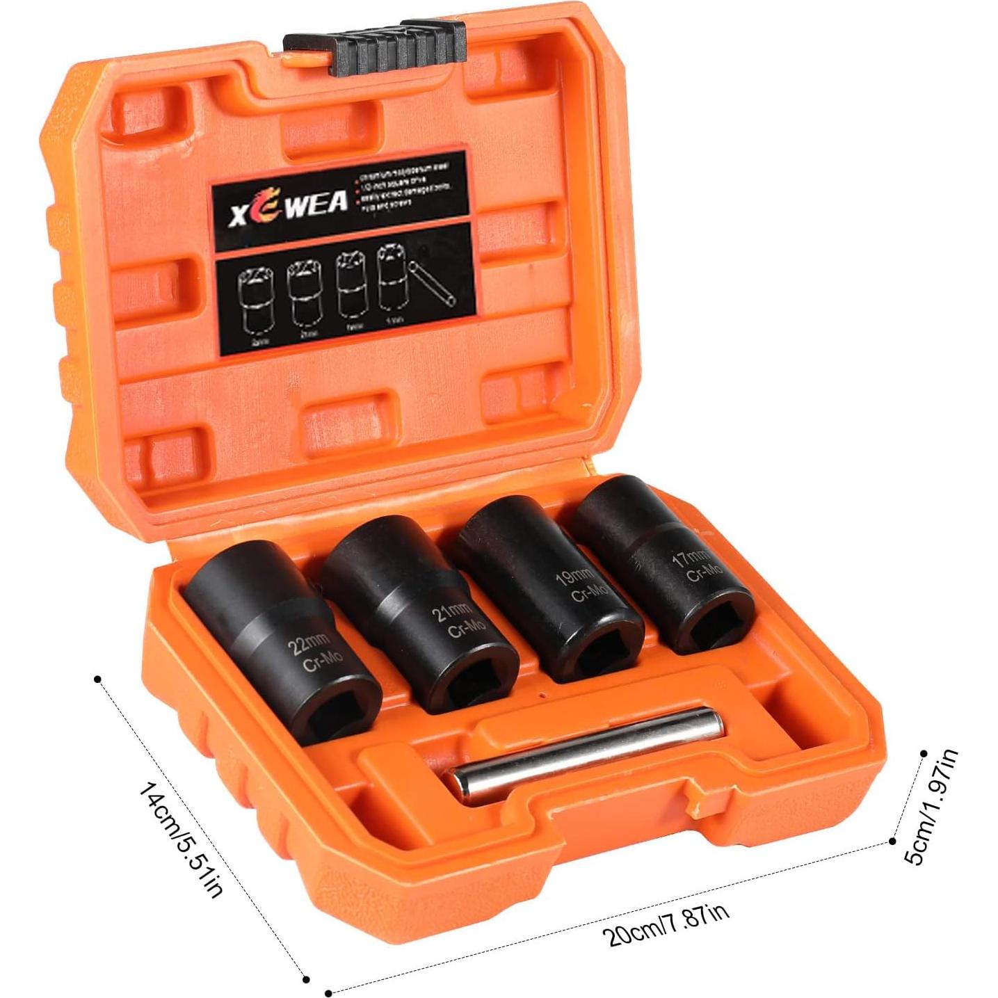 Juego de Extractores de Tuercas XEWEA 5PCS 1/2" Drive