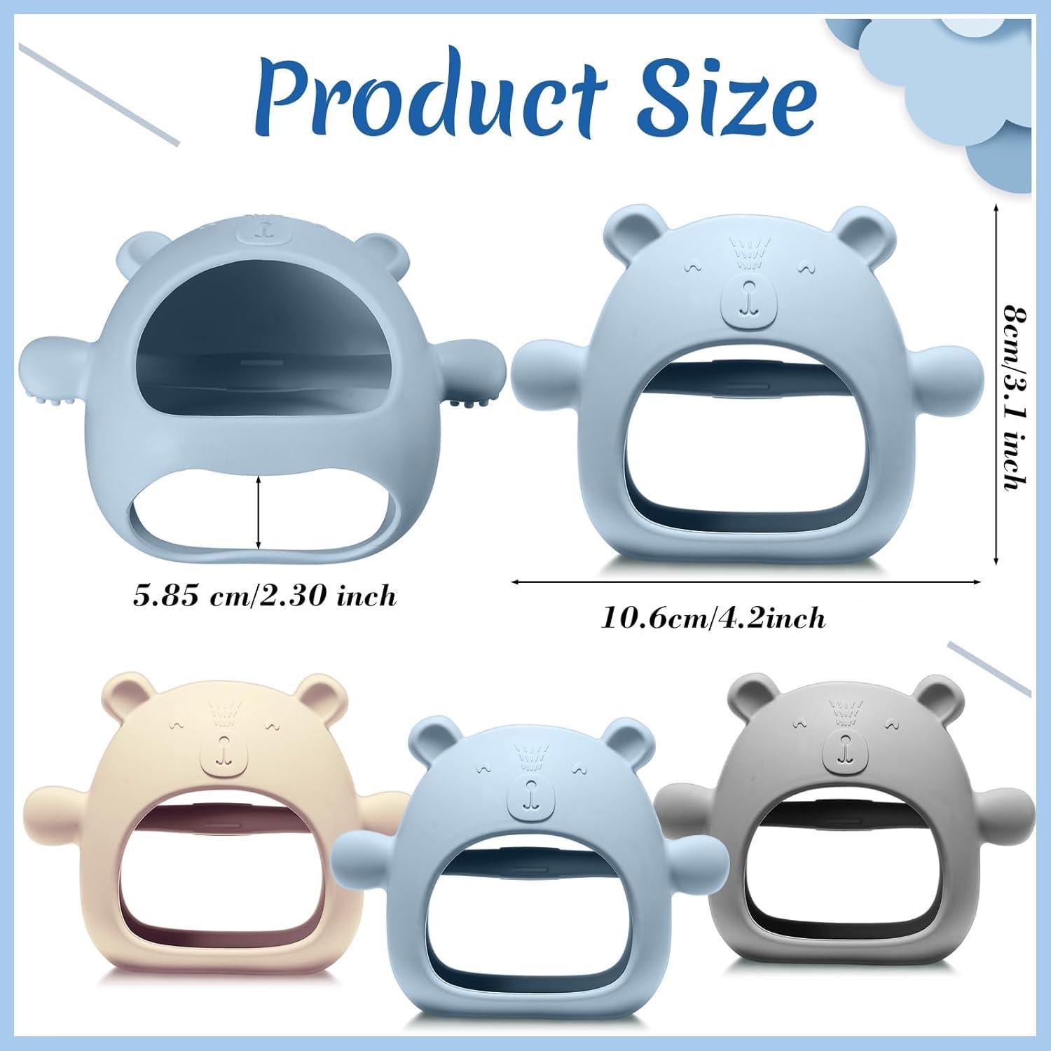 Chumia 3 Mordedores de Muñeca Silicona Bebés 0-6 Meses