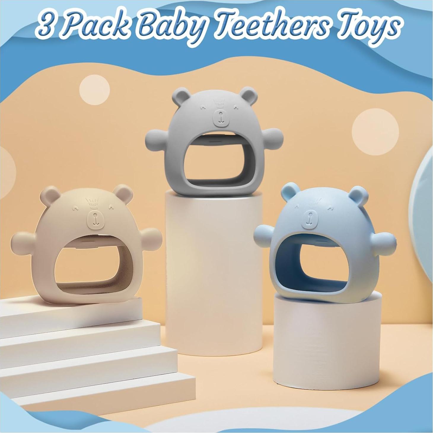Chumia 3 Mordedores de Muñeca Silicona Bebés 0-6 Meses