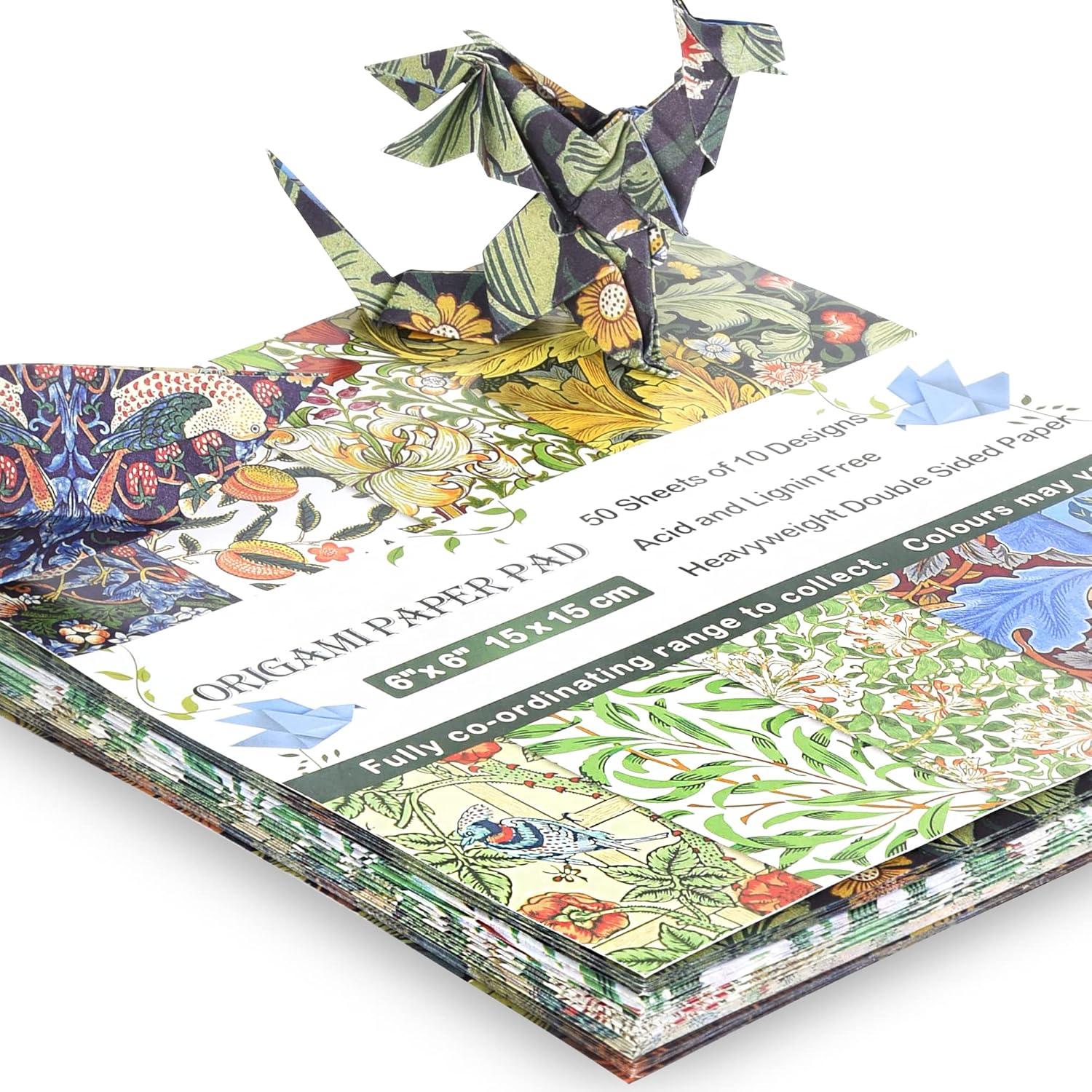 Kit de Papel de Origami Doble Cara 100 Hojas 20 Colores 15x15cm Chiyo