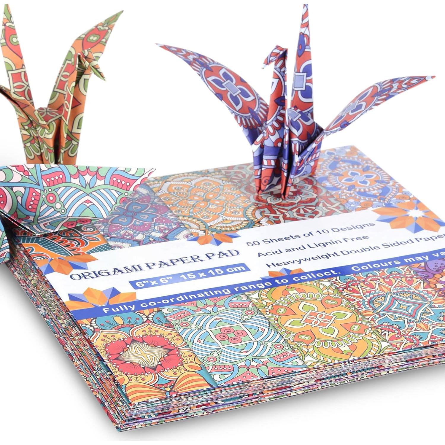 Kit de Papel de Origami Doble Cara 100 Hojas 20 Colores 15x15cm Chiyo